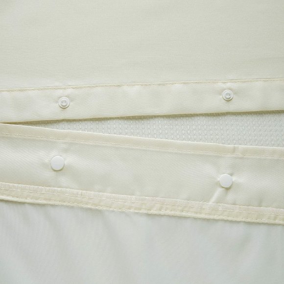 Smart Design Complete 2 in 1 Waffle Weave Hotel Spa Style Fabric Shower Curtain - Picture 9 of 9